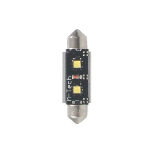 Set 2 bucati bec M-tech LED-uri C5W 36mm 2xHP 12V alb PLATINUM